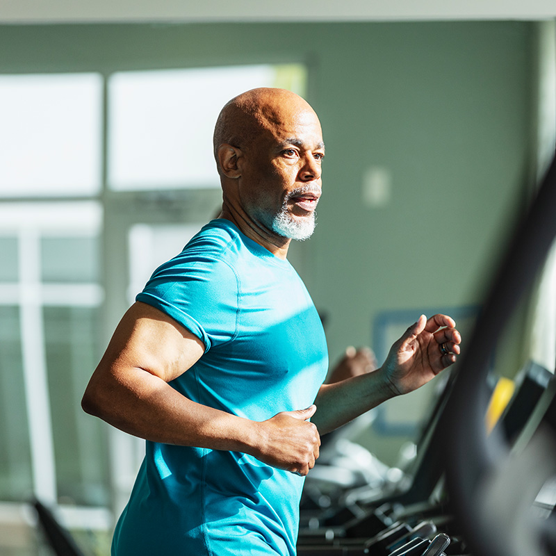 Elderly Man on Treadmill